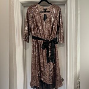 Champagne colored sequin dress